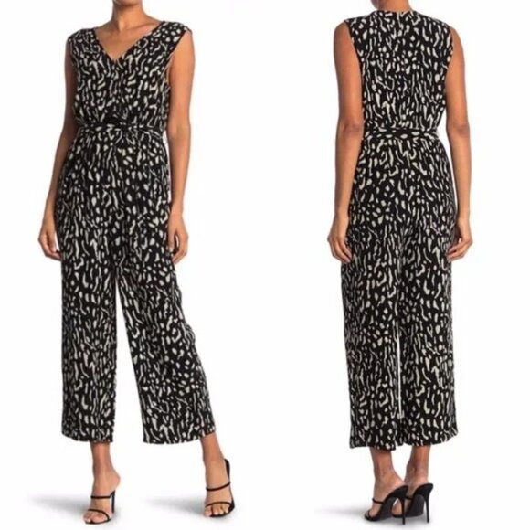 NWT Rails Irene Sleeveless Jumpsuit Abstract Print Office Party Travel Size M